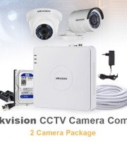 HIKVISION 2 unit 1080P night vision security cctv camera Package